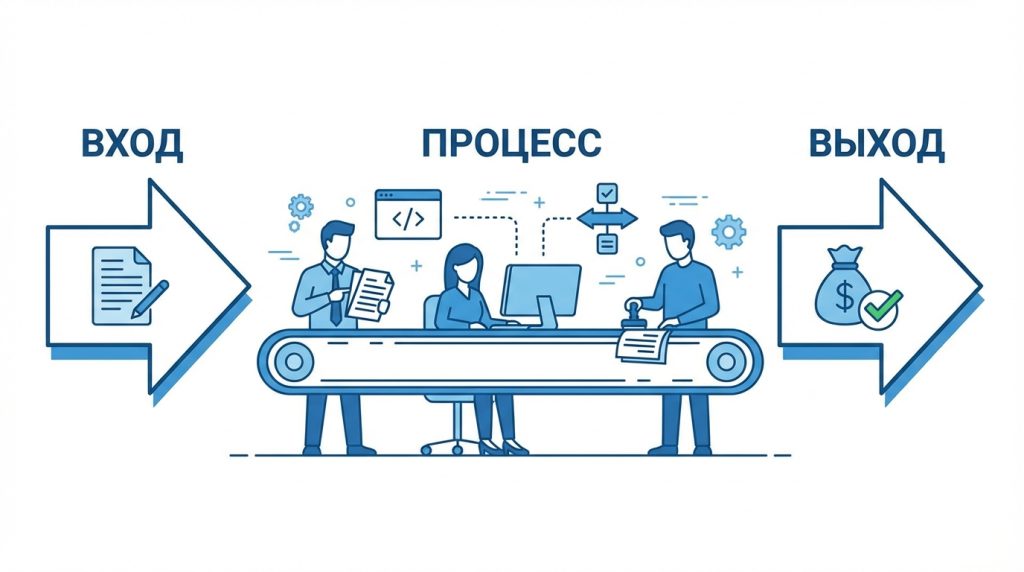 Бизнес-процесс — схема конвейера превращения клиента в деньги