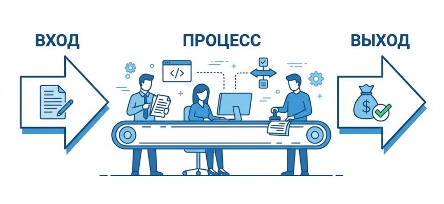 Бизнес-процесс — схема конвейера превращения клиента в деньги