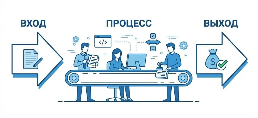 Бизнес-процесс — схема конвейера превращения клиента в деньги