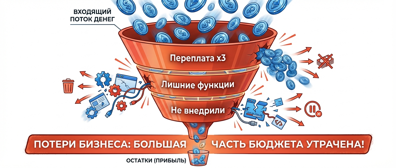 Ошибки автоматизации бизнеса: переплата, ненужные функции, невнедрение