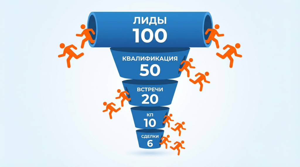 Воронка продаж — от привлечения внимания к покупке