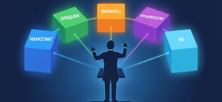 Менеджмент организации — дирижёр координирует работу отделов компании