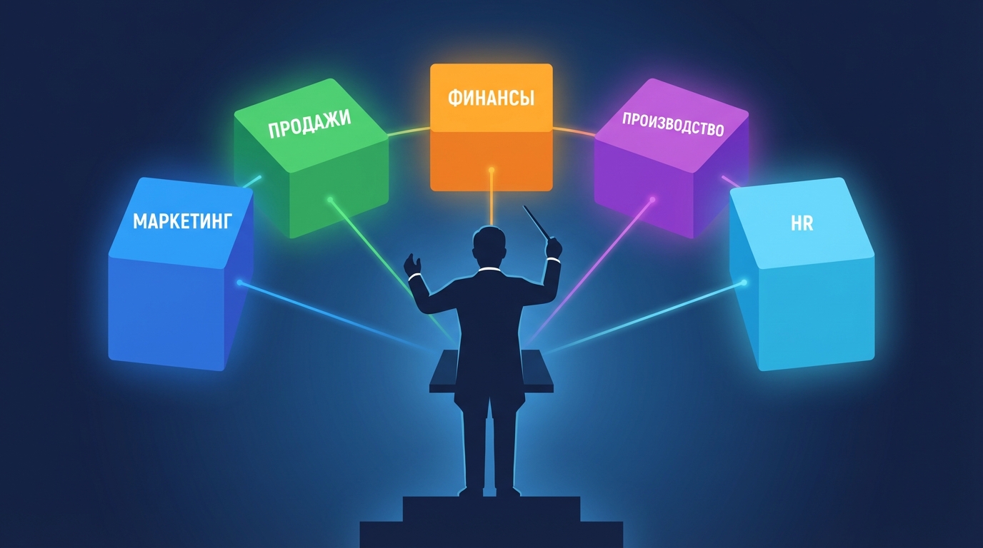 Менеджмент организации — дирижёр координирует работу отделов компании