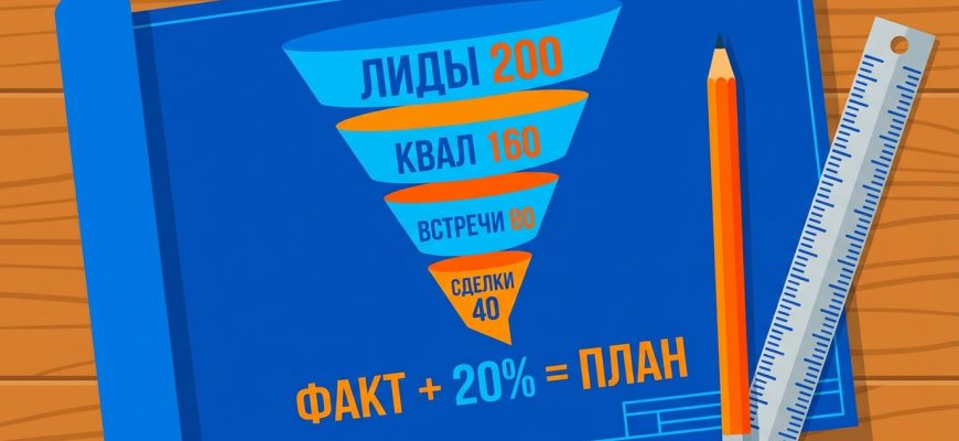 План продаж — расчёт через воронку и формулу
