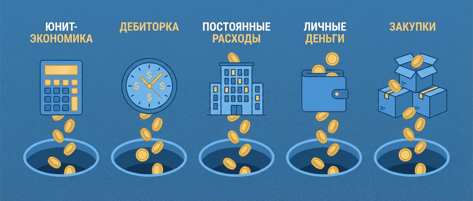 5 каналов утечки денег в бизнесе