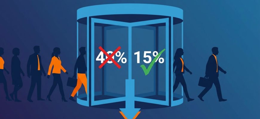 Текучка кадров в компании — вращающаяся дверь с потоком сотрудников