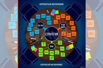 Стратегическая сессия — круглый стол с mind map стратегии компании