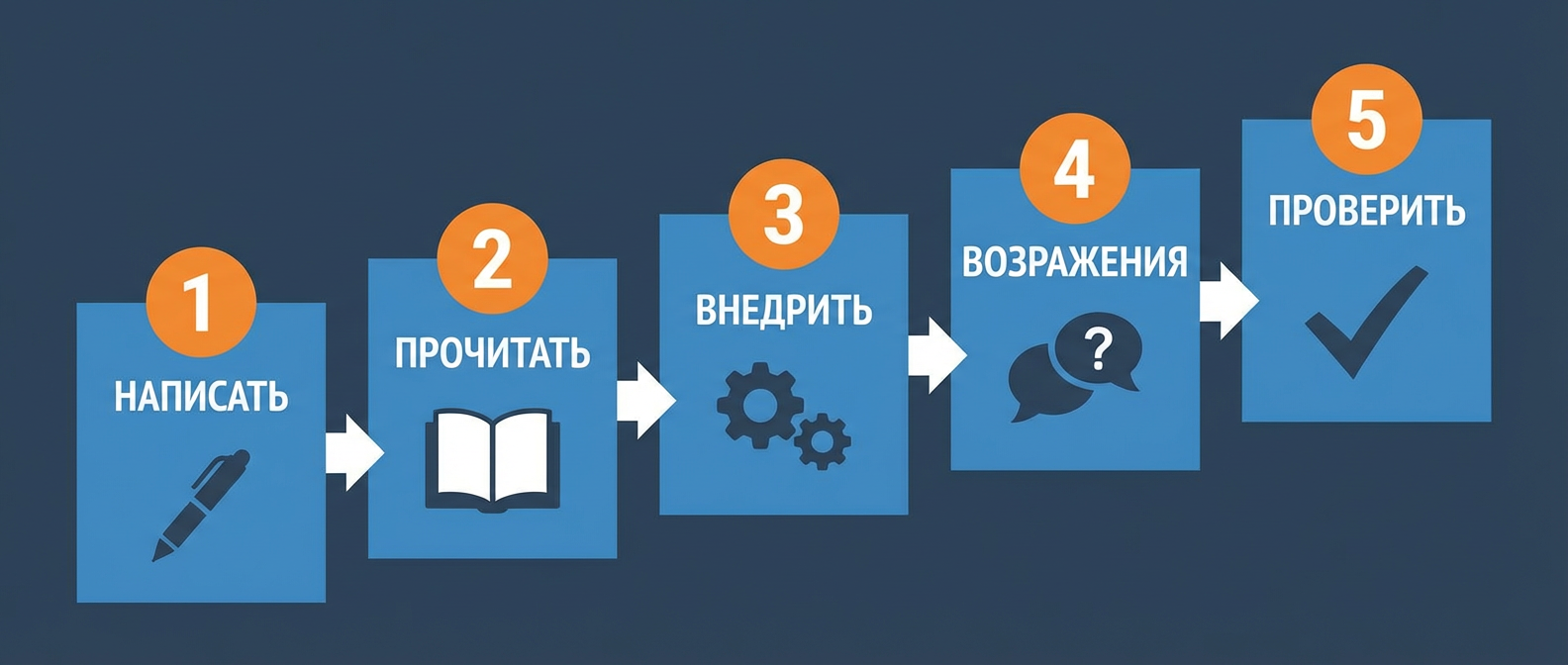 5 шагов внедрения регламентов в компании