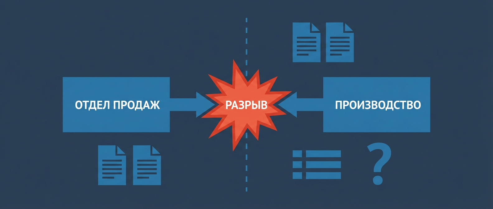 Типичные проблемы бизнес-процессов: разрывы на стыках между отделами, дубли функций