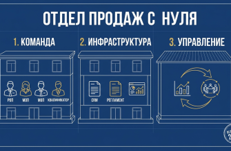 Построение отдела продаж с нуля — схема из трёх блоков