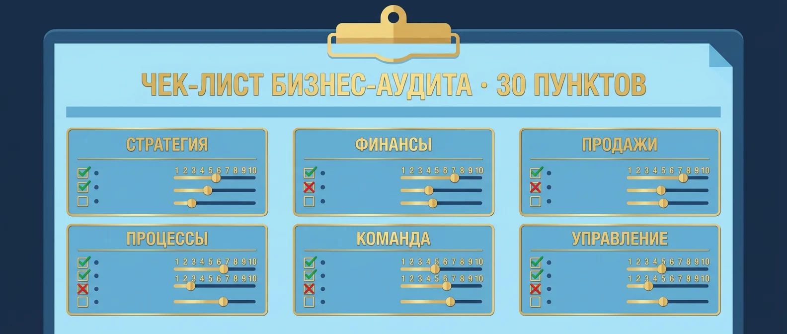 Чек-лист бизнес-аудита из 30 пунктов для самопроверки