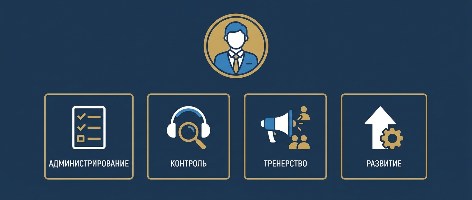 4 функции руководителя отдела продаж: администрирование, контроль, тренерство, развитие