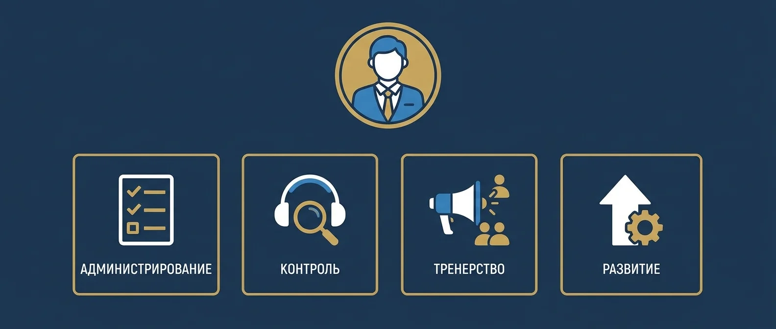 4 функции руководителя отдела продаж: администрирование, контроль, тренерство, развитие