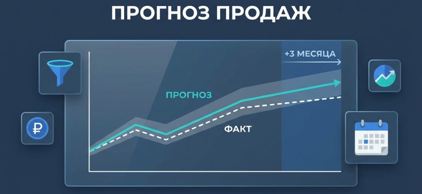 Прогнозирование продаж — дашборд с линией прогноза и фактом