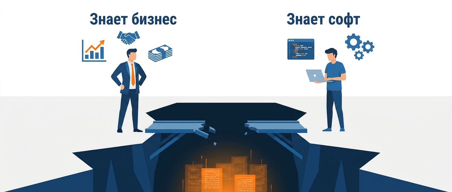 Почему внедрения CRM проваливаются — разрыв между знанием бизнеса и знанием софта