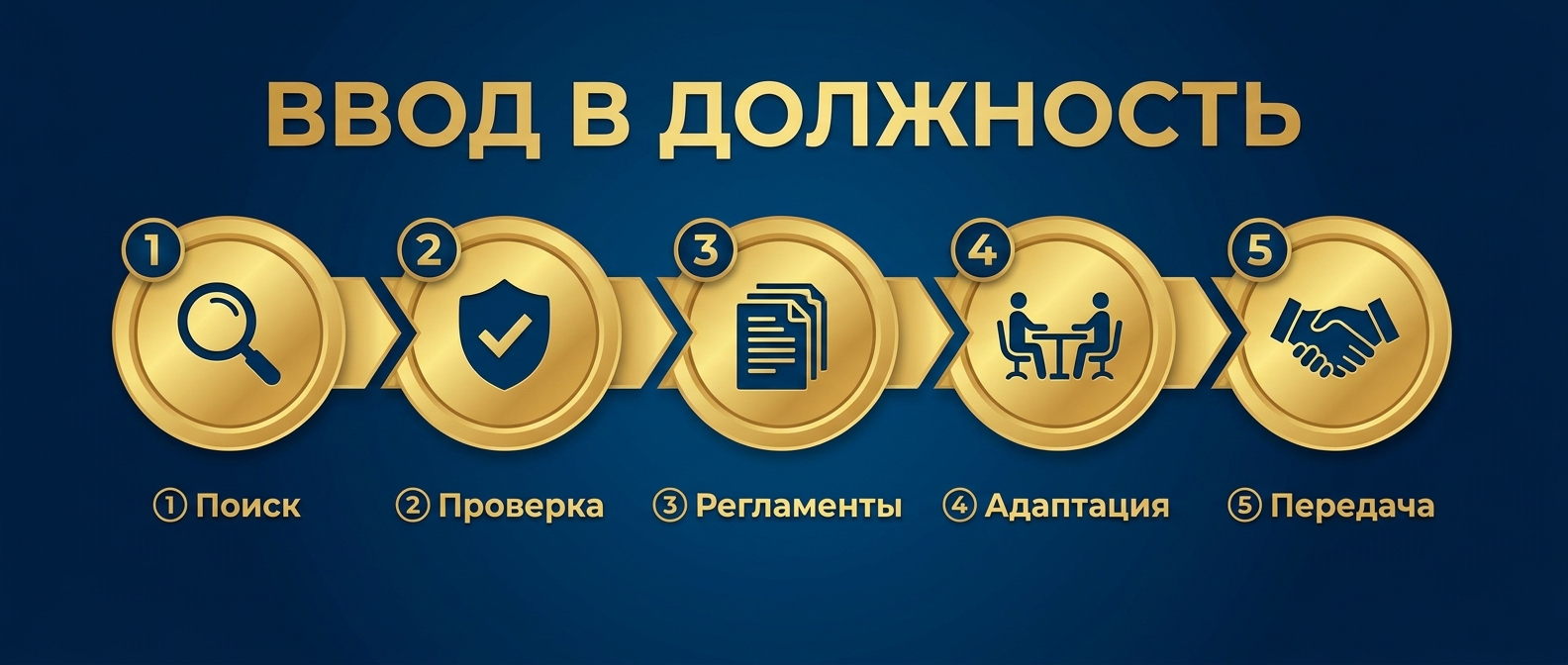 Пять шагов ввода бухгалтера в должность: поиск, проверка, регламенты, адаптация, передача управления
