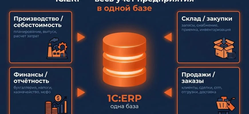 Внедрение 1С:ERP — единый управленческий учёт предприятия в одной базе