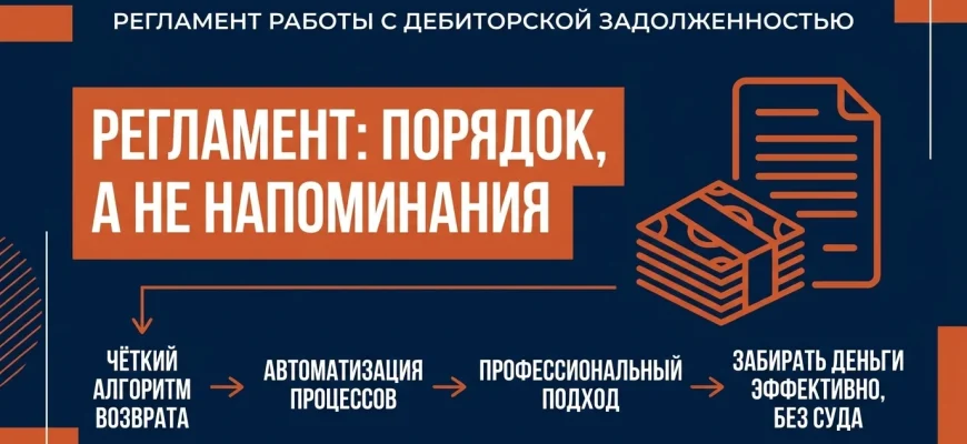 Регламент работы с дебиторской задолженностью: деньги возвращаются порядком, а не напоминаниями