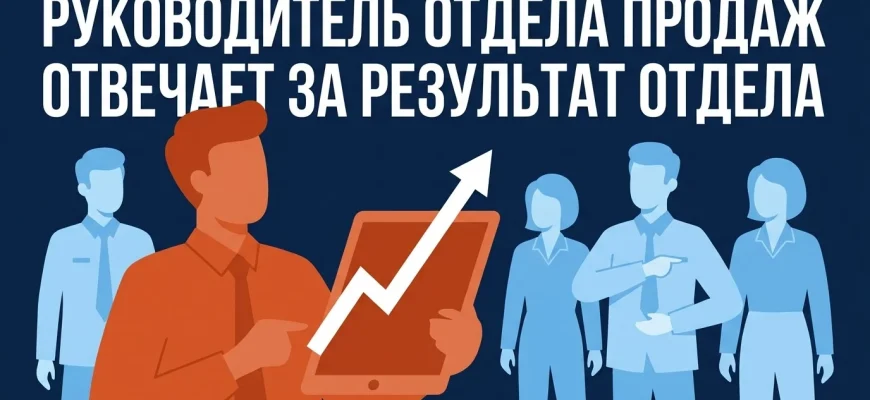 Руководитель отдела продаж: четыре группы функций и зона ответственности