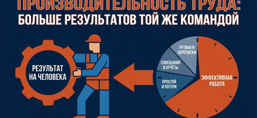 Производительность труда: результат на человека и куда уходит рабочее время