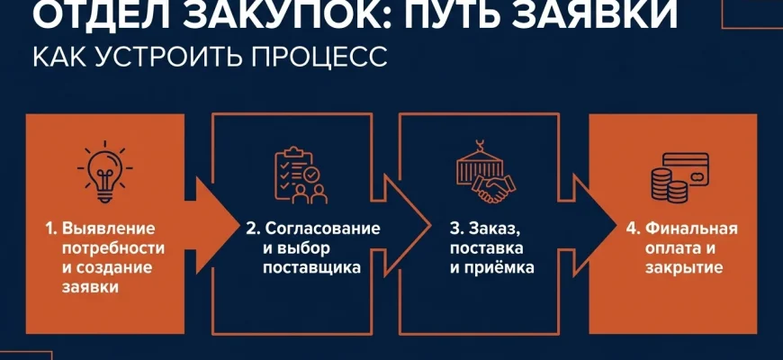 Отдел закупок: путь заявки от потребности до оплаты