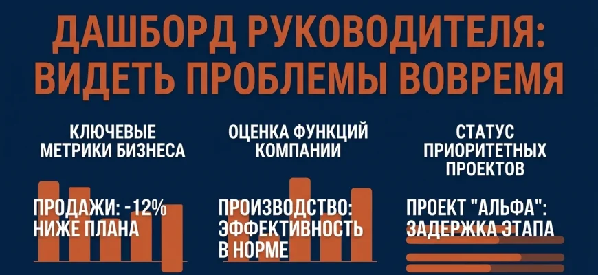 Дашборд руководителя: метрики, оценка функций и проекты на одном экране
