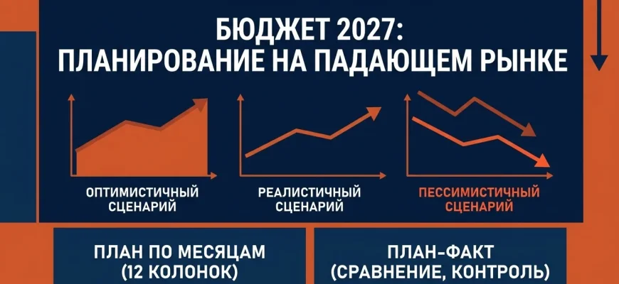 Бюджет компании на год: три сценария, план по месяцам и контроль план-факт