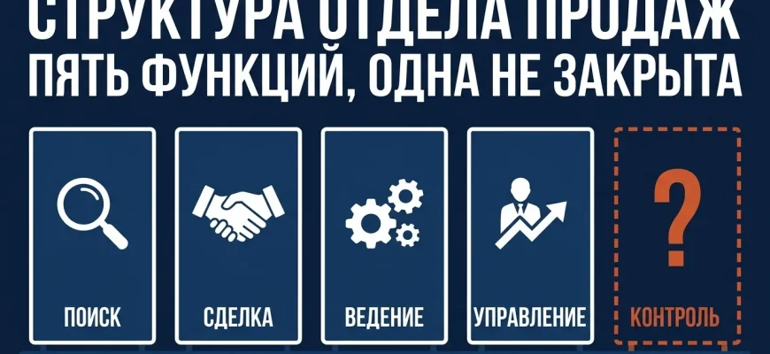 Структура отдела продаж: пять функций и одна незакрытая