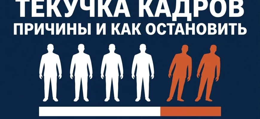 Текучка кадров в компании — вращающаяся дверь с потоком сотрудников