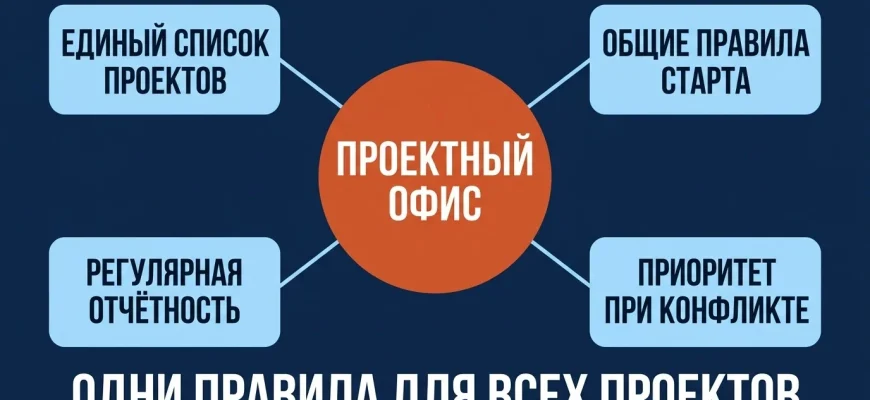 Проектный офис отвечает не за один проект, а за то, как в компании устроено управление всеми проектами