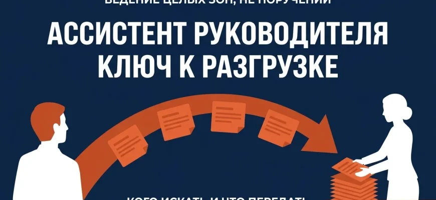 Ассистент руководителя разгружает тогда, когда ведёт зоны целиком, а не выполняет отдельные поручения