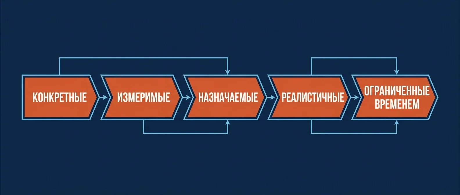 Оригинальная расшифровка SMART по Дорану: Specific, Measurable, Assignable, Realistic, Time-related
