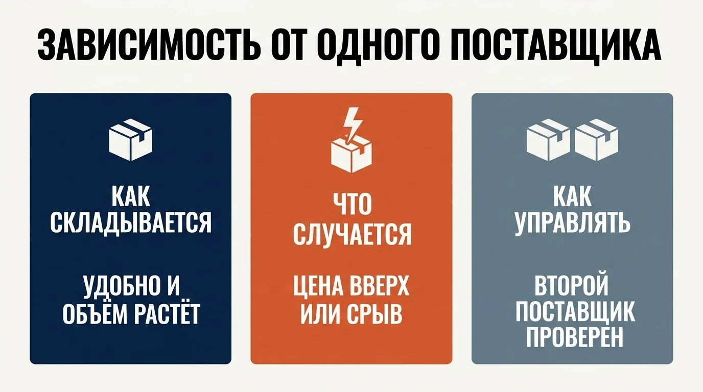 Зависимость от одного поставщика: как складывается и как ей управлять